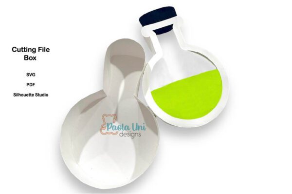 Caja en forma de botella elixir halloween