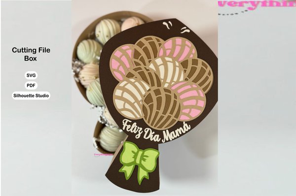 Archivo para cortar y armar caja en forma de conchas