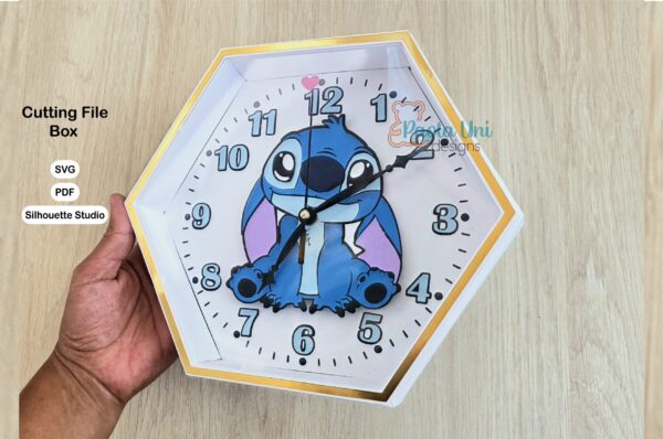 Archivo para recortar y armar reloj stitch, svg, studio, pdf Gratis por tiempo limitado