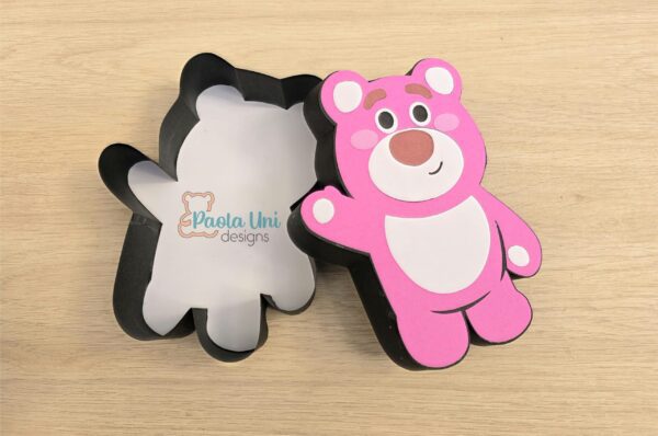 Archivo para recortar y armar caja en forma de oso lotso