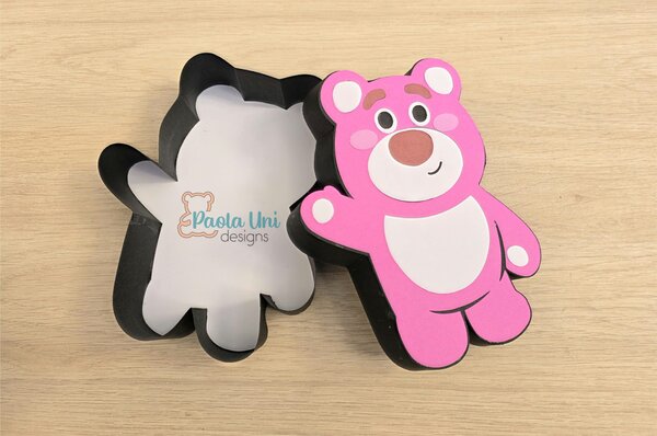 Archivo para recortar y armar caja en forma de oso lotso