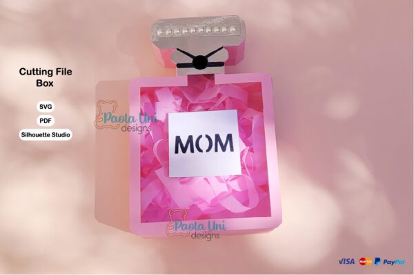 Caja en forma de perfume