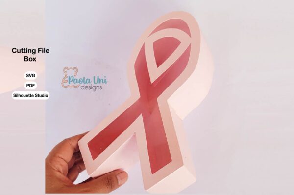 Digital Caja en forma de lazo contra el cancer de mama