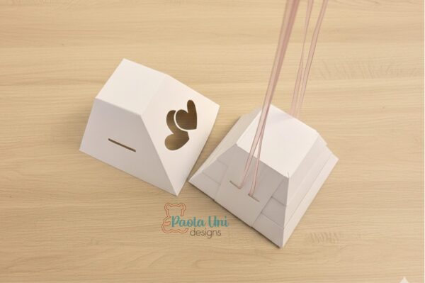 Archivo para recortar y armar caja pirámide