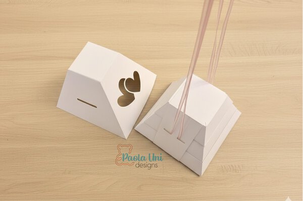 Archivo para recortar y armar caja pirámide