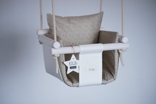 Ivory baby swing "Beige geometry" - Image 2