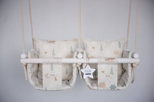 KIIGIK duo-starcatcher babyswing for twins "Magic forest" - Image 5