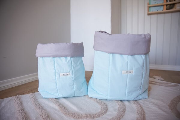 Mündirohelise ja halliga pehme mänguasjakorv M - Image 2