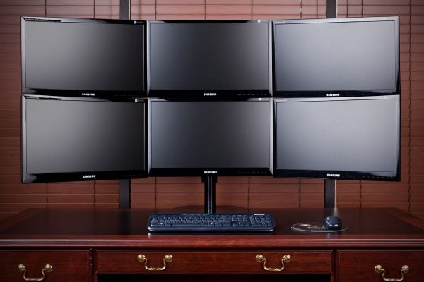 QuadStation 6 Display Multiple Monitor Computer System