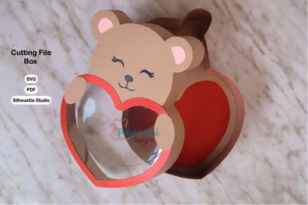 Caja Oso Corazón San Valentin