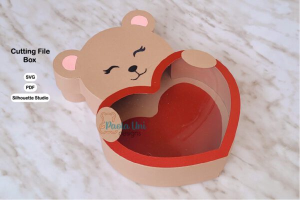 Caja Oso Corazón San Valentin
