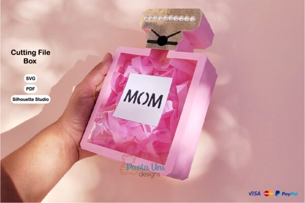 Caja en forma de perfume