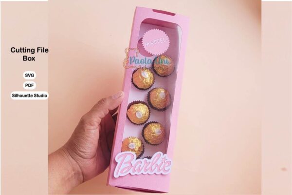 Caja Barbie para chocolates, donas, fresas