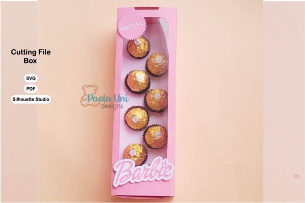 Caja Barbie para chocolates, donas, fresas