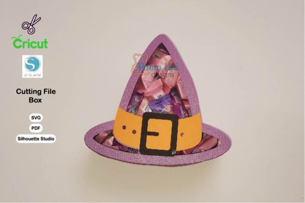 Caja sombrero Bruja Halloween