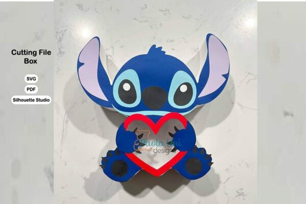 1 S Digital para recortar y armar caja para San Valentin stitch