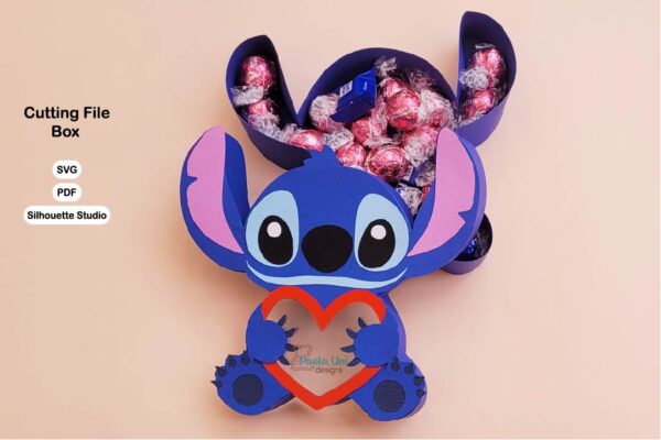 S12 Digital para recortar y armar caja para San Valentin stitch