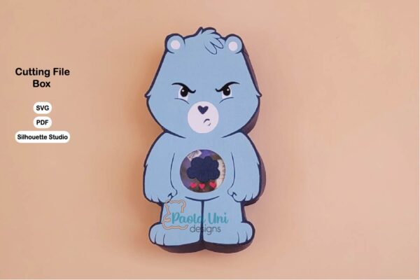 Digital Caja Osos azul y rosado