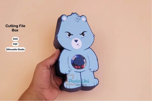 Digital Caja Osos azul y rosado