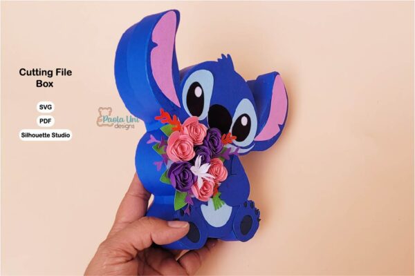 archivo para recortar y armar  con flores, nivel experto Stitch