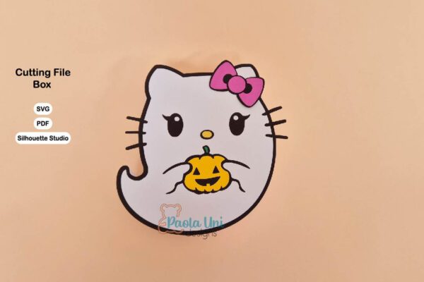 FANTASMA 1 Archivo para recortar y armar caja en forma de fantasma