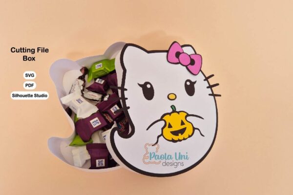 FANTASMA 2 Archivo para recortar y armar caja en forma de fantasma