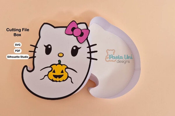 Archivo para recortar y armar caja en forma de fantasma