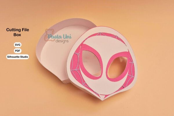 Archivo para recortar y armar caja en forma de spiderwoman