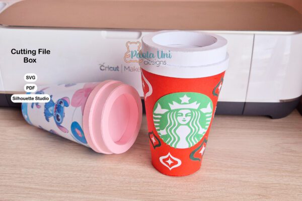 Archivo para recortar y armar caja en forma de vaso