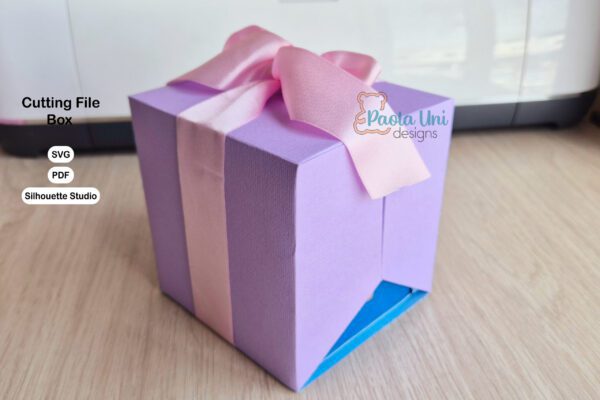 Archivo para recortar y armar caja para rosas y regalo SVG, STUDIO, PDF A3,