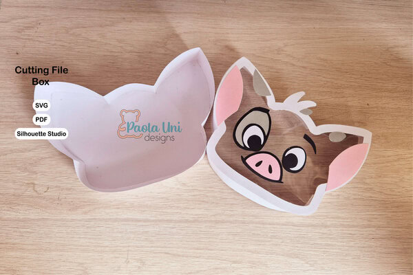 Archivo para recortar y armar caja en forma de cerdito - Imagen 3