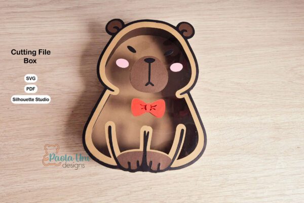 Archivo para recortar y armar caja en forma de roedor