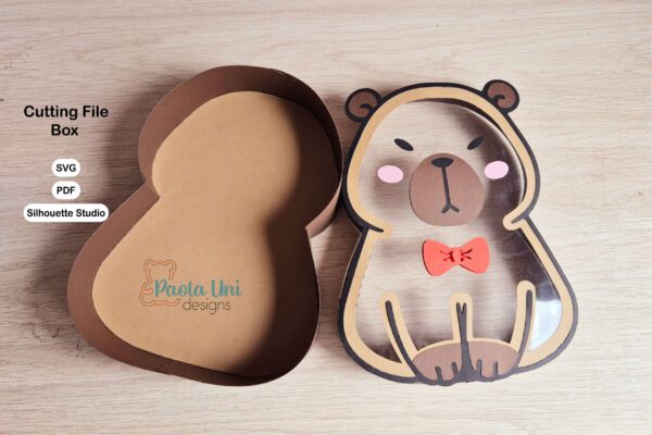 Archivo para recortar y armar caja en forma de roedor