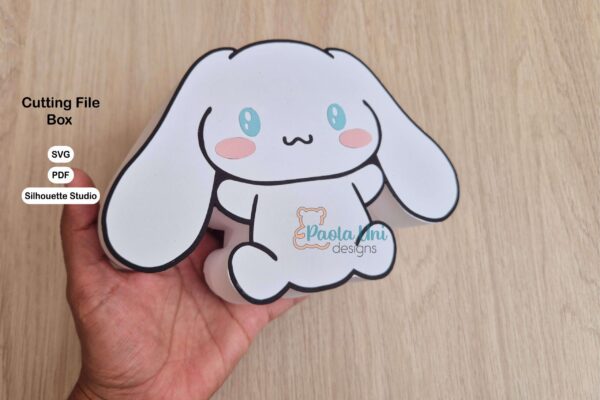 Archivo para recortar y armar caja en forma de conejo para san valentin