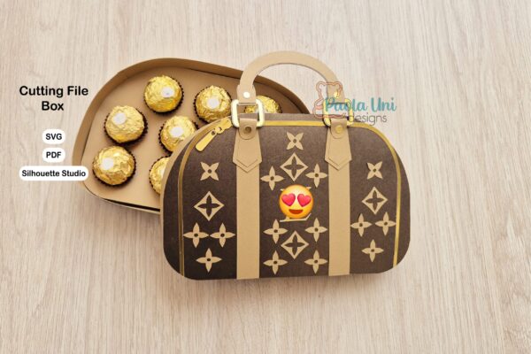 1 Archivo ó molde digital para recortar y armar caja en forma de cartera svg- studio-pdf