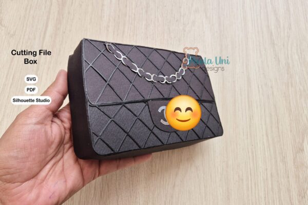 2 Archivo ó molde digital para recortar y armar caja en forma de cartera SVG-STUDIO-PDF