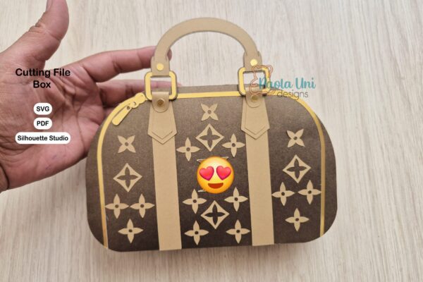 3 Archivo ó molde digital para recortar y armar caja en forma de cartera svg- studio-pdf