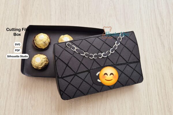 4 Archivo ó molde digital para recortar y armar caja en forma de cartera SVG-STUDIO-PDF