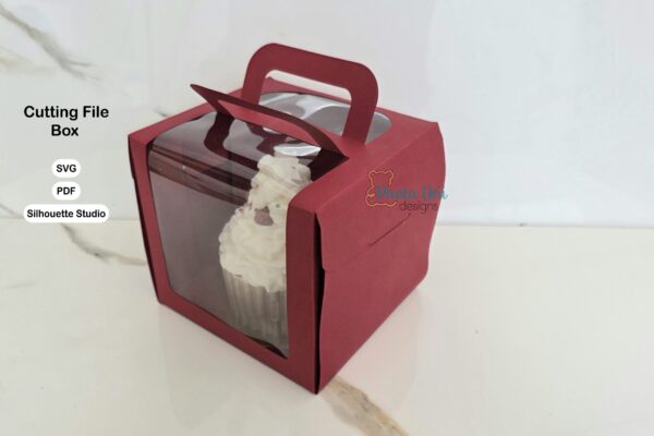 Archivo para recortar y armar caja, recorta con cricut, cameo, imprime pdf A3 y recorta a mano, incluye topper