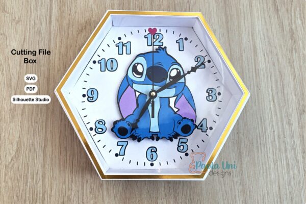 Archivo para recortar y armar reloj stitch, svg, studio, pdf Gratis por tiempo limitado