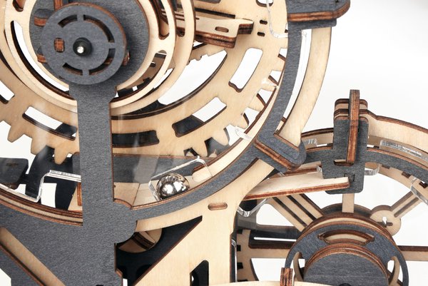 Bespielbare Kugelbahn aus Holz (Marble Night City) – Bild 6