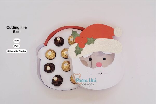 Caja en forma de papá Noel Navidad