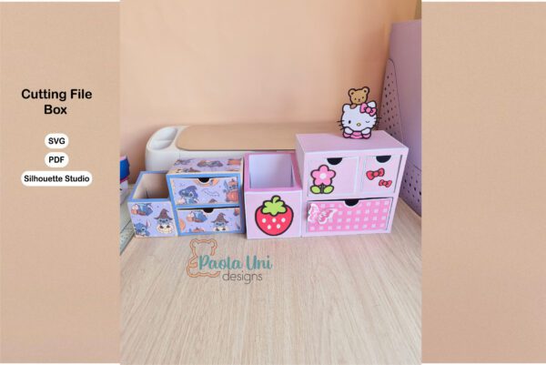 Archivo para recortar y armar organizador de herramientas