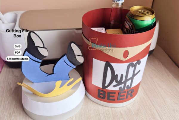 1 Archivo para recortar y armar caja en forma de cerveza