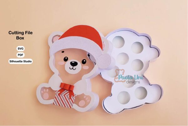 Caja En forma de oso para Navidad