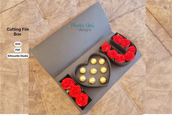 Archivo para recortar y armar caja Para San Valentin