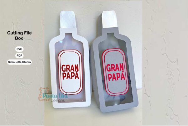 Archivo para recortar y armar caja en forma de tequila gran malo