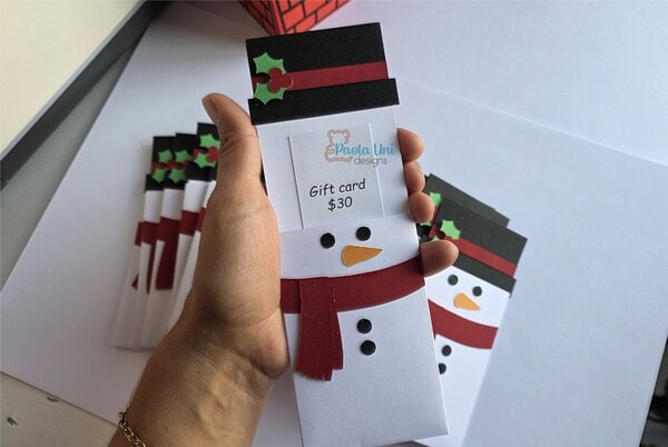 Archivo para recortar y armar soporte tarjeta regalo