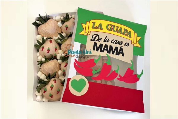 Archivo para recortar y armar caja en forma de Guapa, día de la madre, guapo