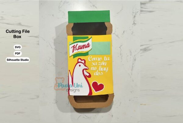 Digital para cortar caja Knorr con soporte de chocolates para el dia de la madre